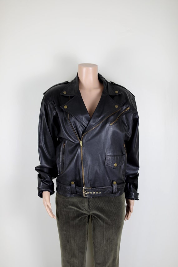 大人気新品 Vintage the on Painted Eagle Jacket, Motorcycle Leather 90s ジャケット・アウター