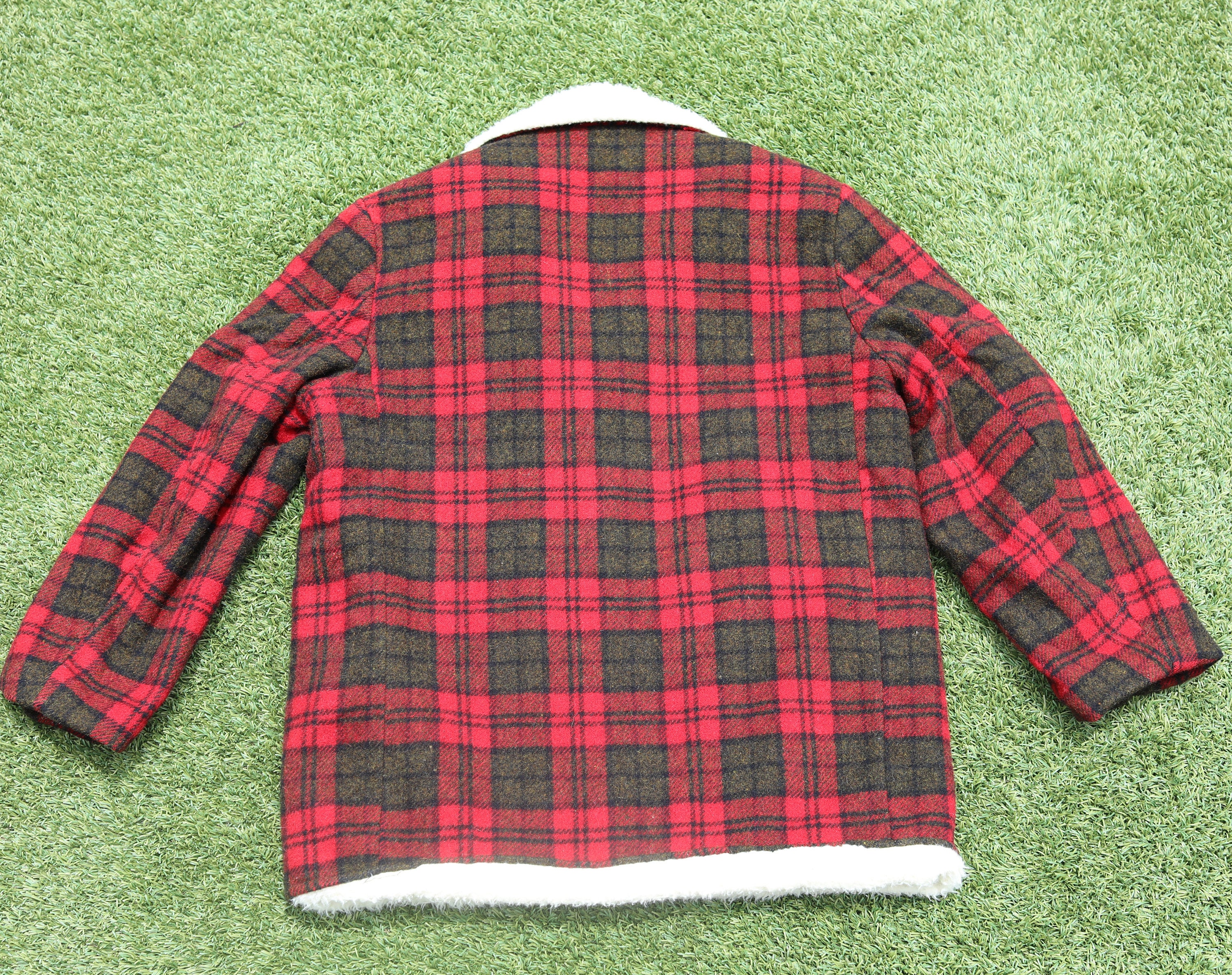 Vintage 70s Red and Green Lumberjack Jacket, Size Medium