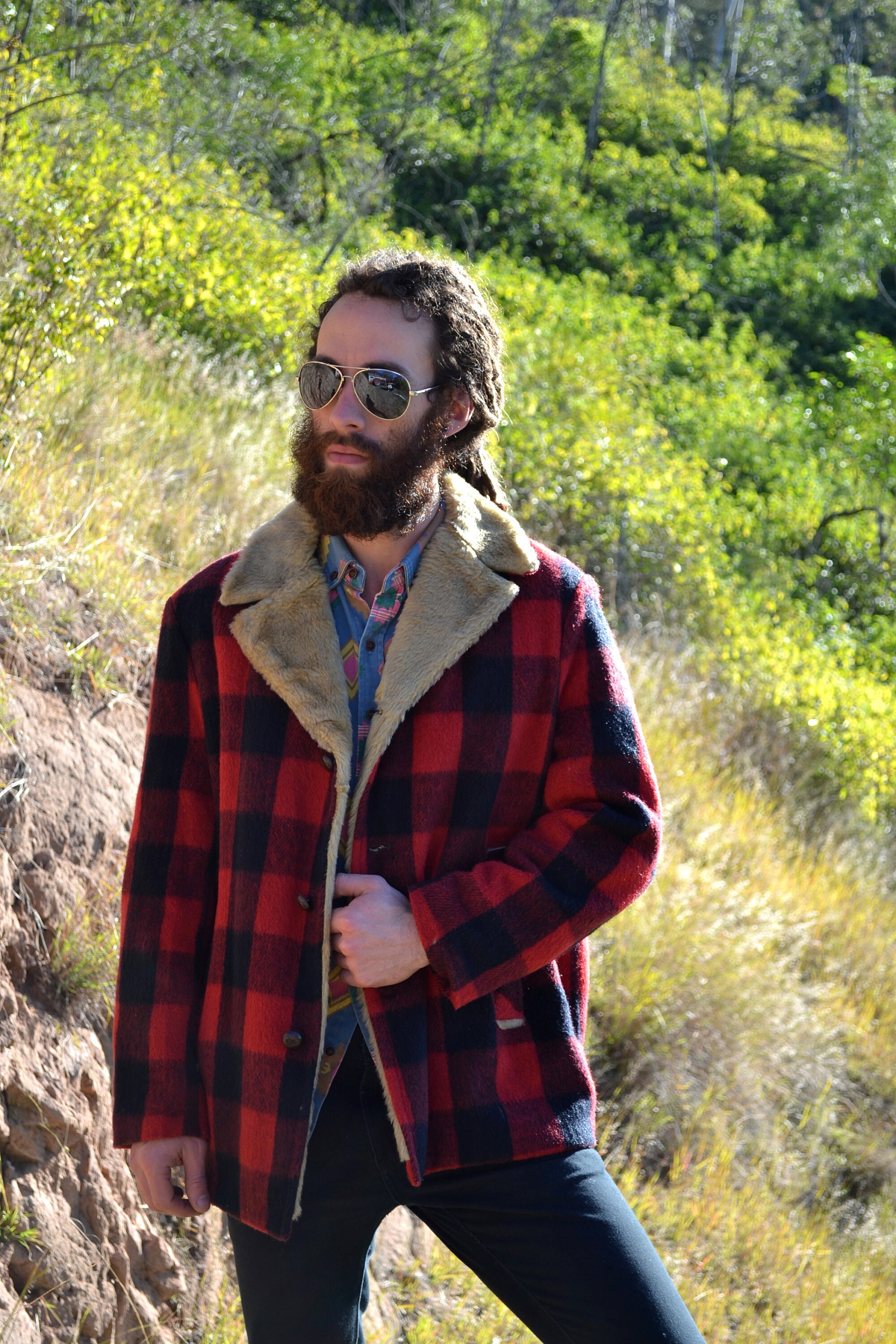 checked lumber jacket