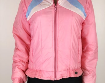 Vintage 80s Pastel Pink Puffer Jacket, Skii Barbie Jacket Vintage 80s Pastel Pink Puffer Jacket, Skii Barbie Jacket