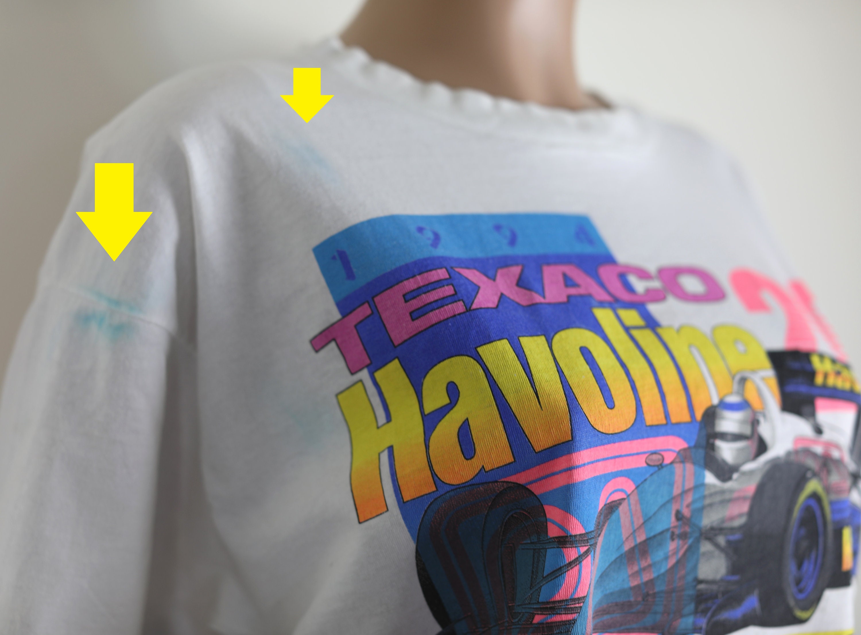 Vintage 90s Texaco Havoline 200 1994 Classic Car Tee Mens Size XL