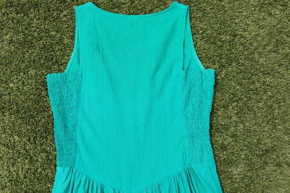 1940s Turquoise Dress, Size 8-10, 40s Sundress, 1… - image 4