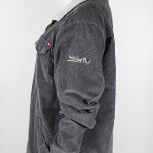 Vintage 90s Corduroy Jacket, Size Large, 90s Sherpa Jacket, 90s Corduroy, Vintage 90s Jacket, Vintage Corduroy, 90s Grey Sherpa Jacket image 6