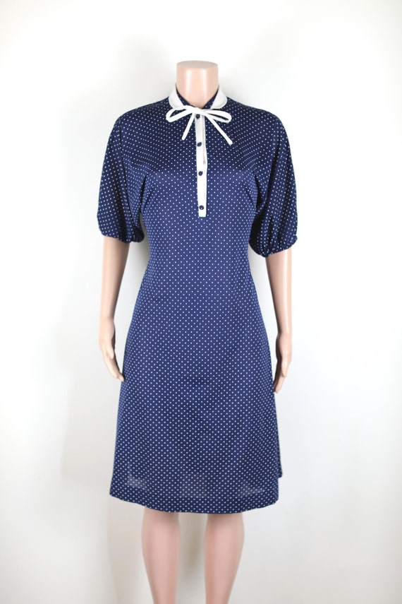 Robe vintage à pois des années 50, taille 12, robe pin up des