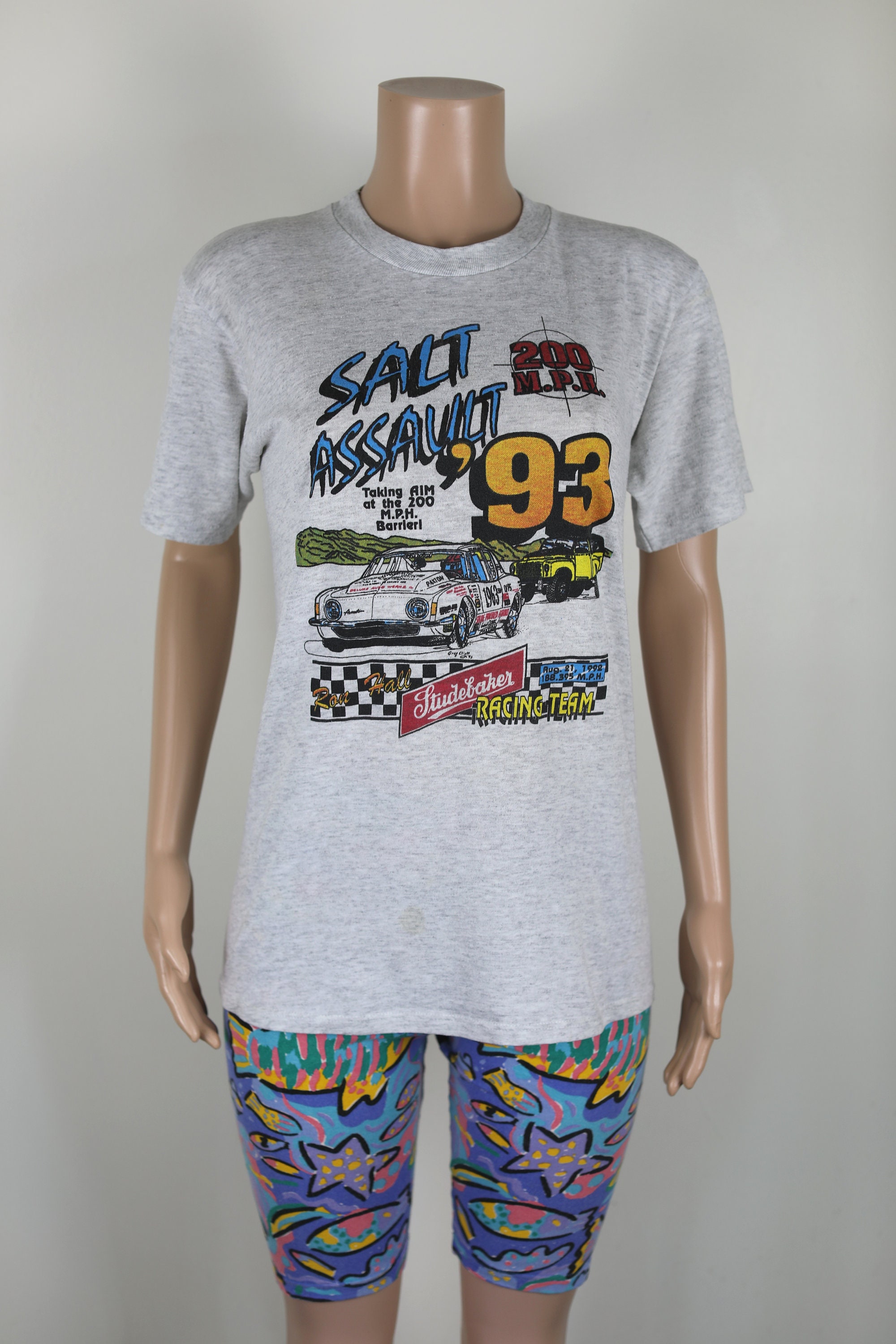 Vintage 90's Salt Assault Hot Rod Racing Team Tee Shirt