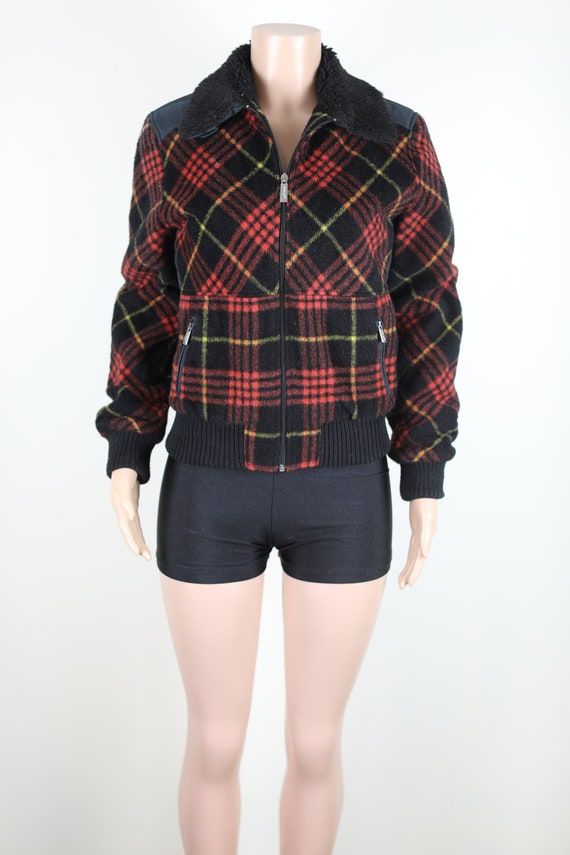 Vintage 70s Pop England Plaid Lumberjack Jacket, S