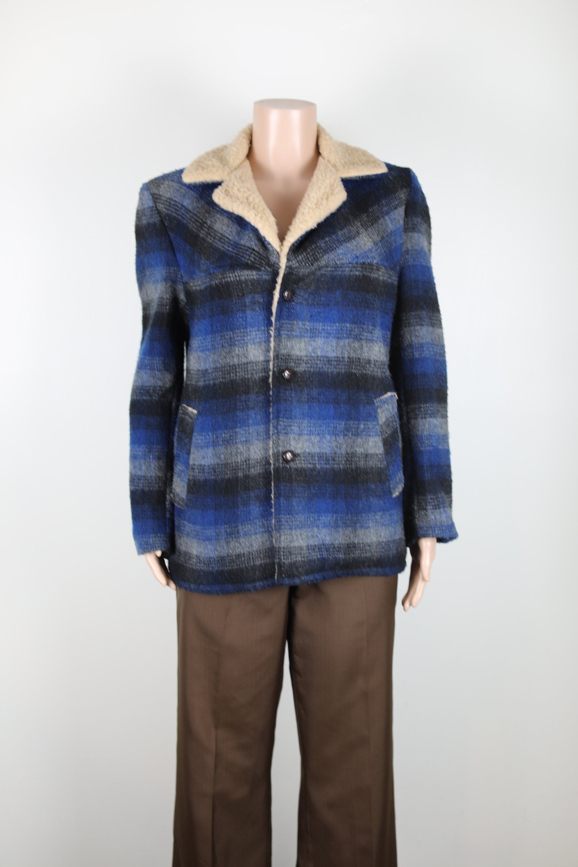 だ*ん様 70s 80s vintage ombre check jacket だ*ん様 70s 80s vintage ombre check jacket Vintage 70s Yellow and