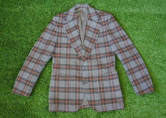Vintage 70s Suit Jacket, Mens Size Medium. Vintage