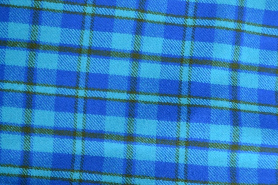 Vintage 70s Blue Plaid Golf Pants, Womens Size 14,
