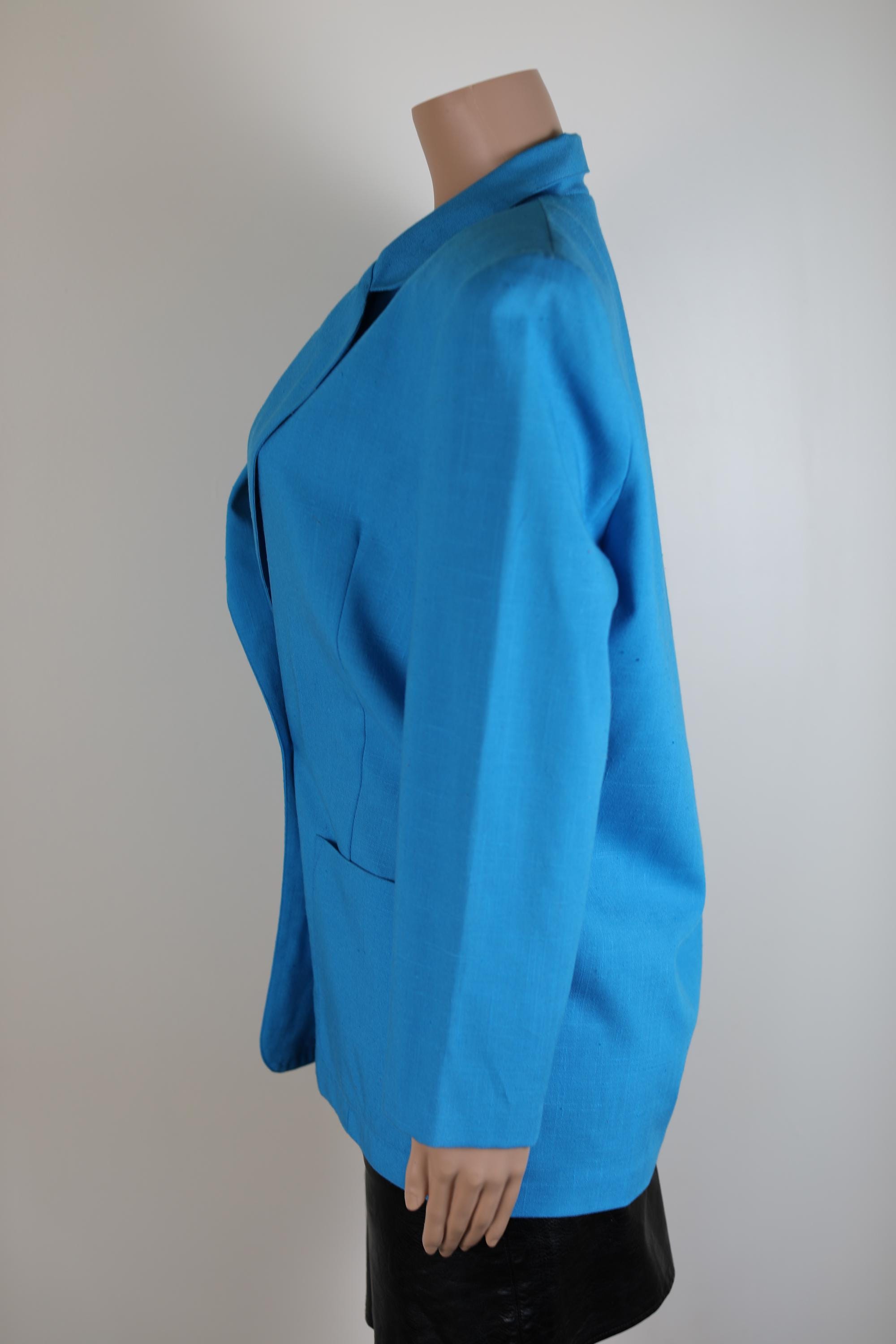 Vintage 80s Blue Jacket, Retro Blue Jacket, 80s Jacket, 90s