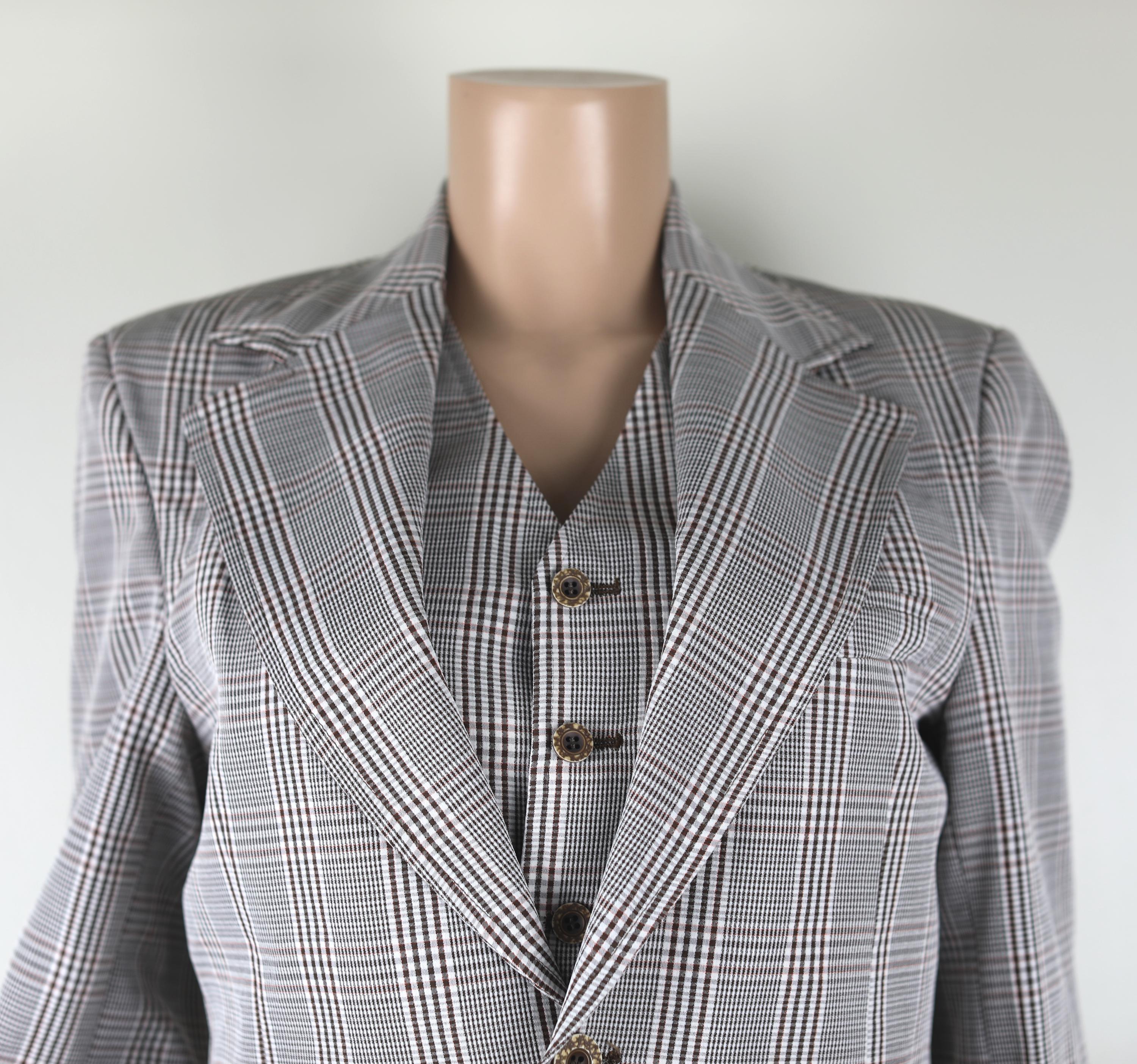 Vintage 70s Suit, Size 8 , 70s Gingham Suit, 70s Plaid Suit, 1970s