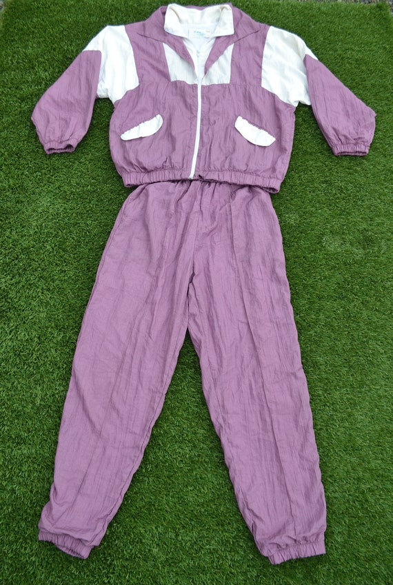 matching 80s tracksuit
