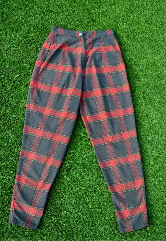 green plaid golf pants