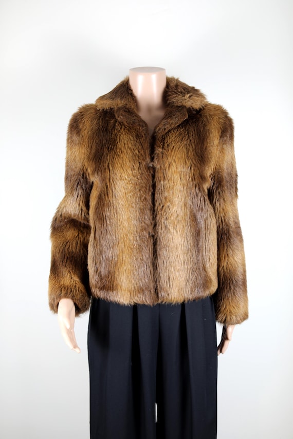ジャケット・アウター  Faux Fur Coat Vintage 1960s Faux Fur Jacket, Size 8, Faux Fur Coat, Wedding Fur