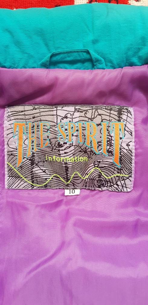 ヴィンテージ 90 年代蛍光ネオン スキースーツ ジャケット