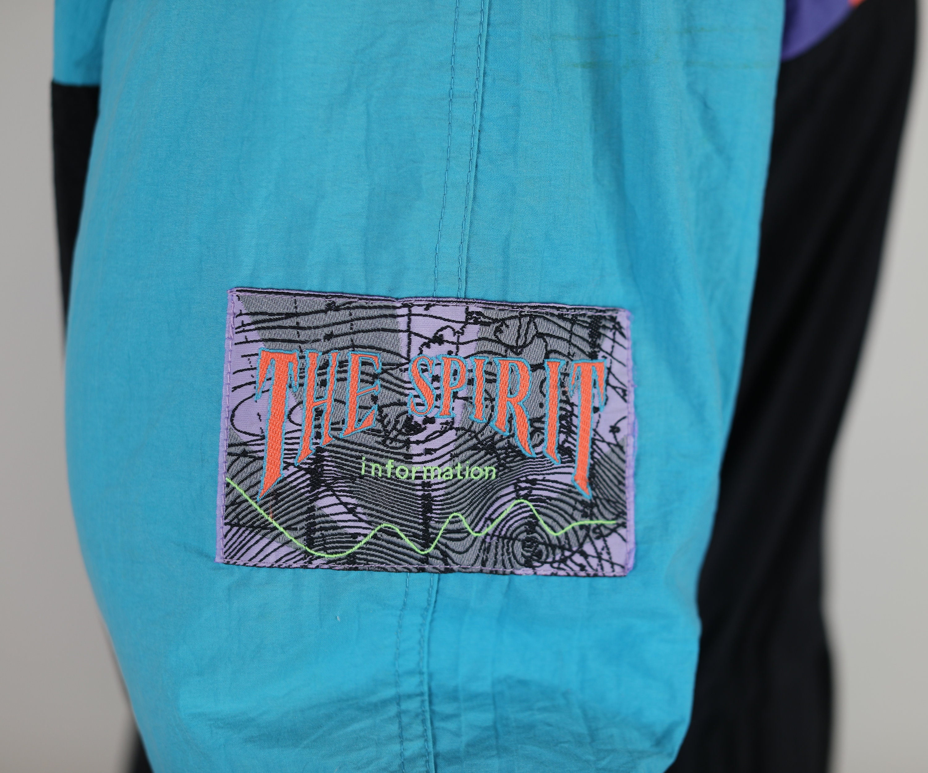 ヴィンテージ 90 年代蛍光ネオン スキースーツ ジャケット