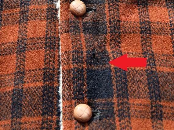 Vintage 70s Orange and Black Lumberjack Jacket, M… - image 10