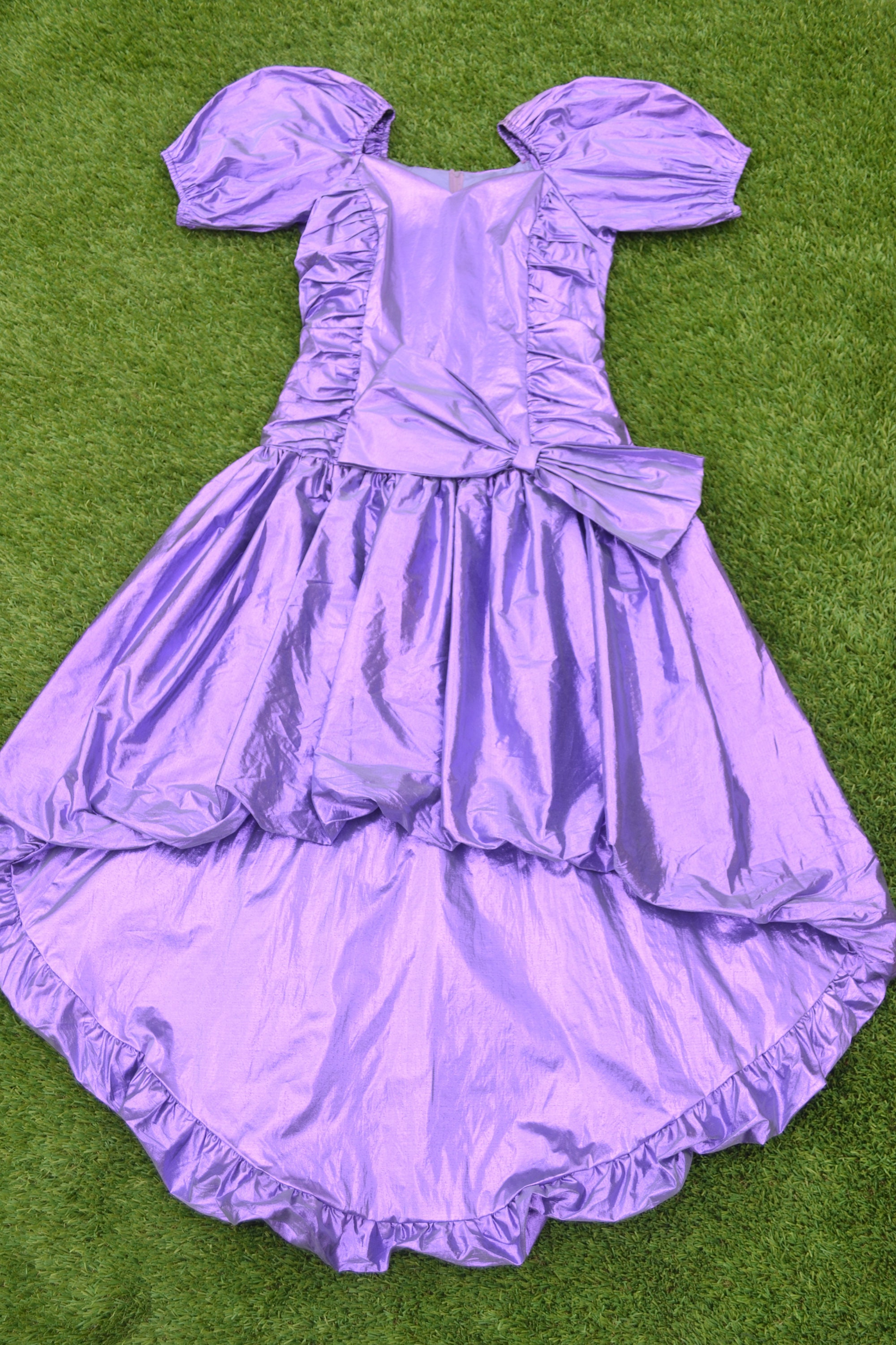 Vintage 80s Metalic Purple Prom Dress ...