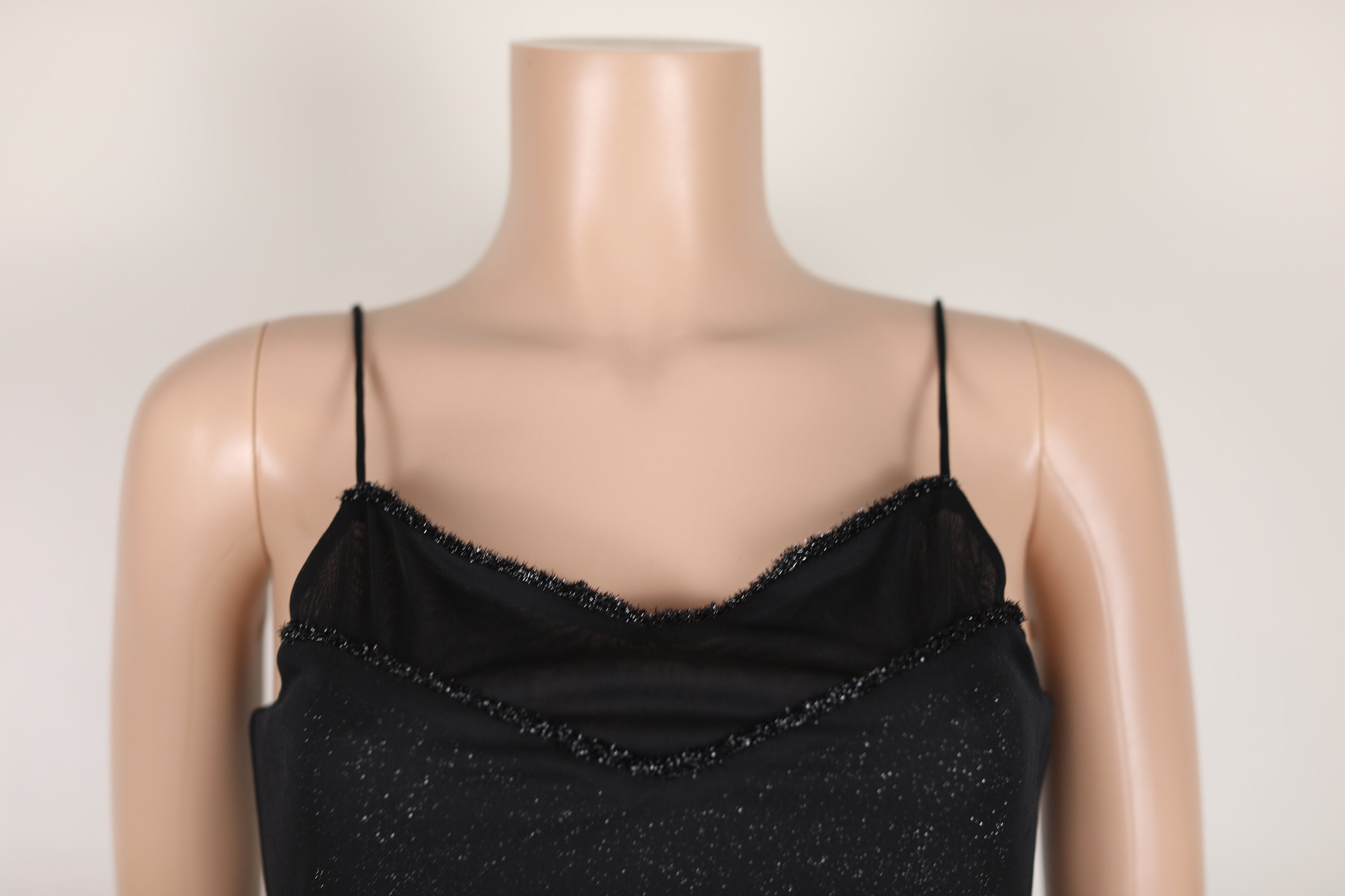 Vintage 90s Black Formal Dress, Size 8, Hot Goth Dress, 90s