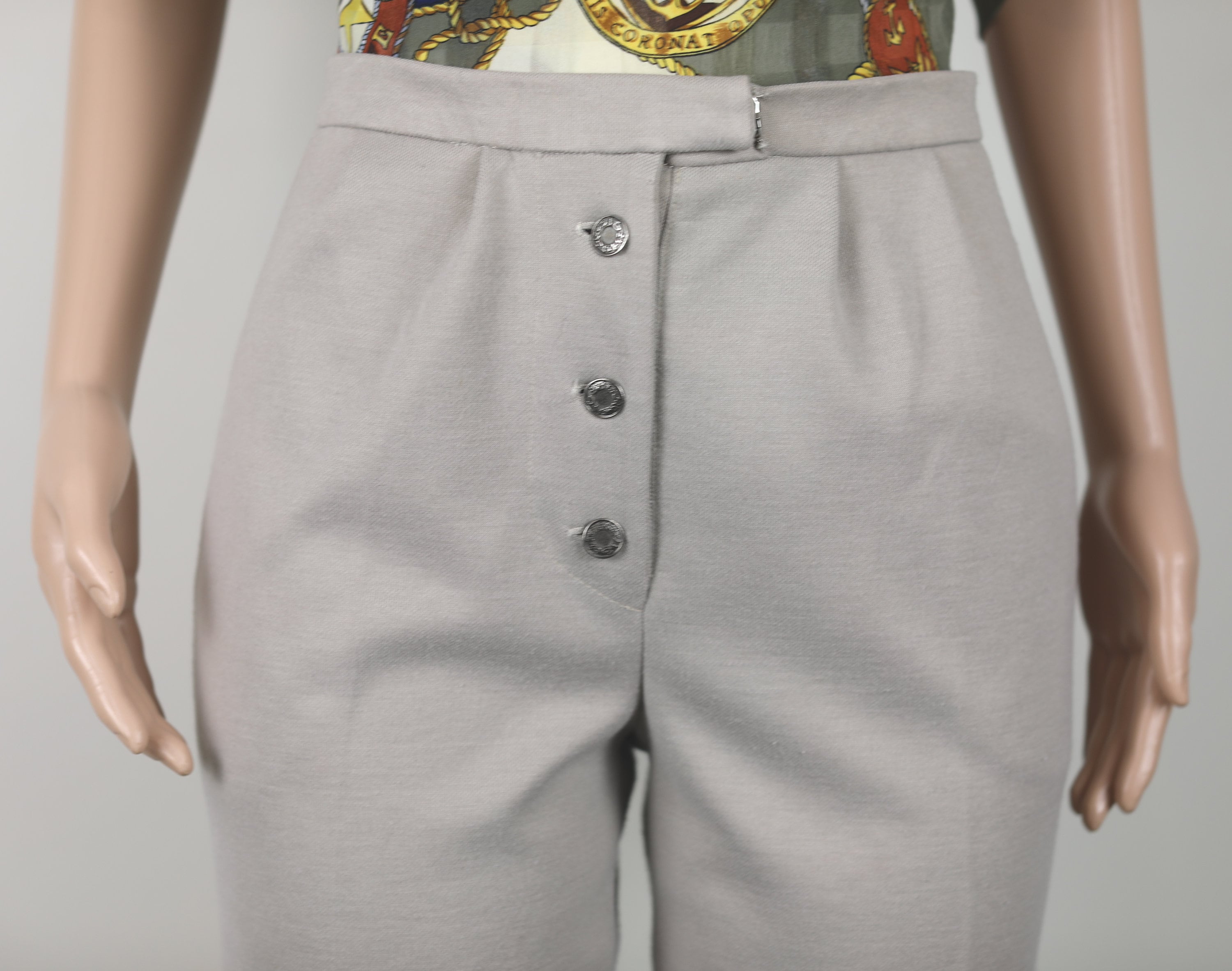 Buy Vintage 90s Grey Pants, Size 8, High Waisted, Vintage 90s