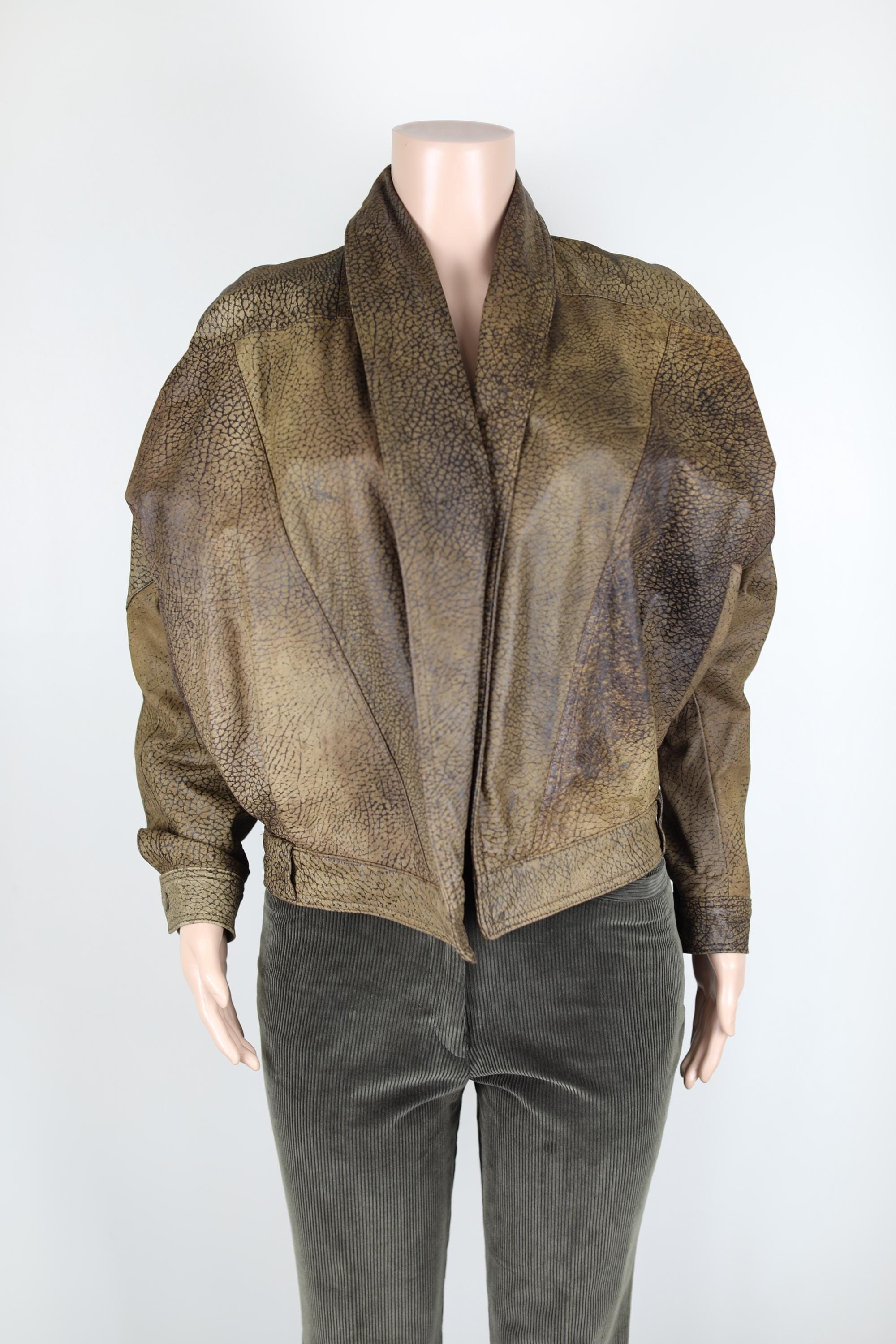 Vintage 80s Brown Leather Jacket, Kel Knight Jacket, Vintage 80s