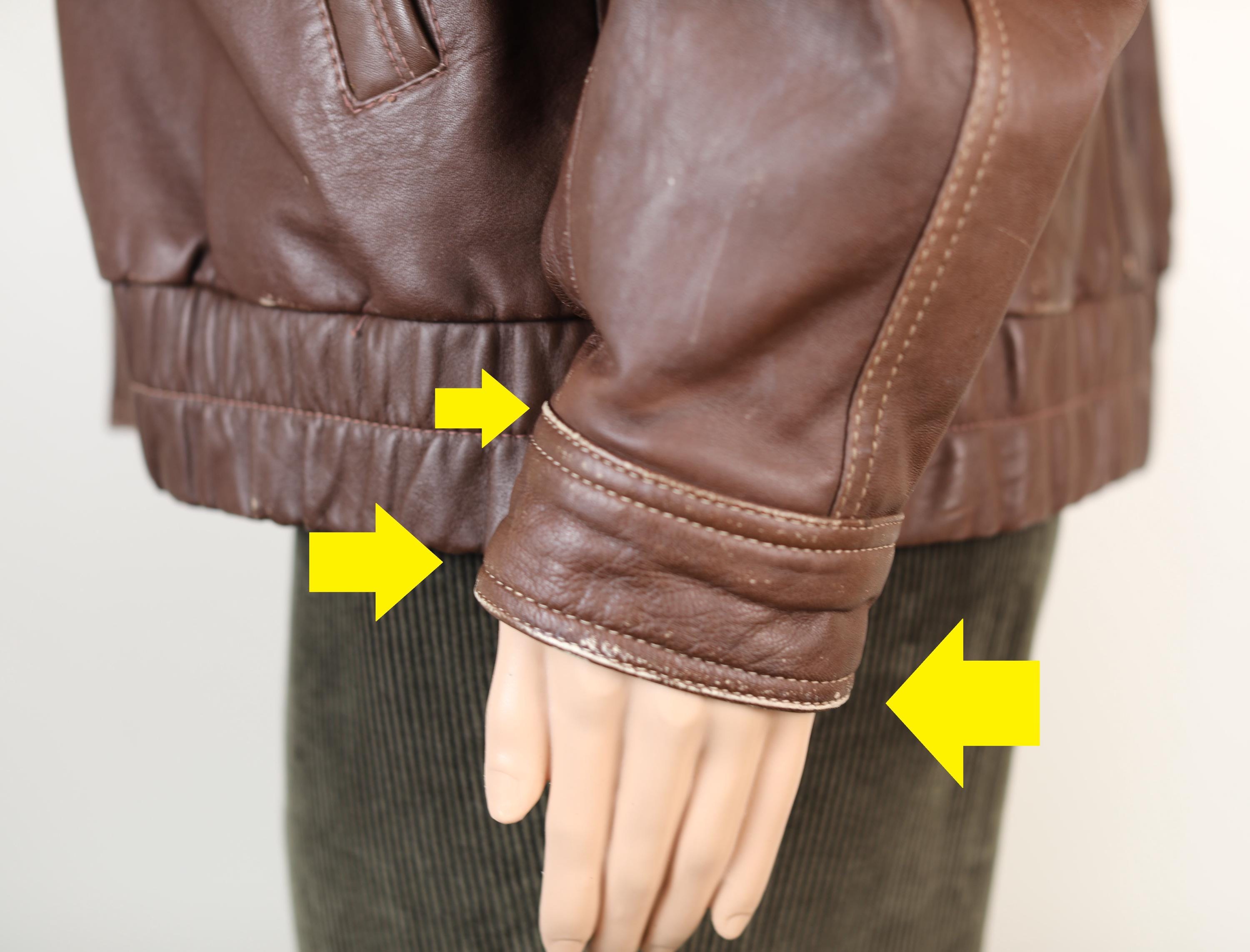 Vintage 80s Brown Leather Pilot Jacket, Aviation Jacket