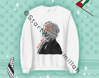 Palestine Sweatshirt Unisex, Free Palestine Sweatshirt gift, Palestine Sweatshirt Men Women. Hijabi