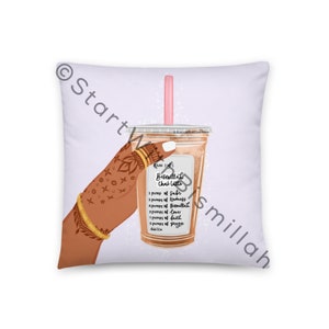 Bismillah Chai Latte Pillow Case image 2