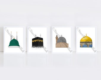 4 Holy Mosques - Set of 4 prints  - Print