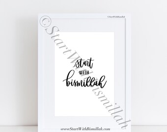 Start With Bismillah - Print