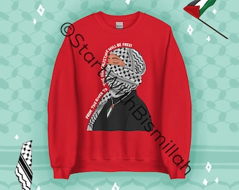 Palestine Sweatshirt Unisex, Free Palestine Sweatshirt gift, Palestine Sweatshirt Men Women. Hijabi