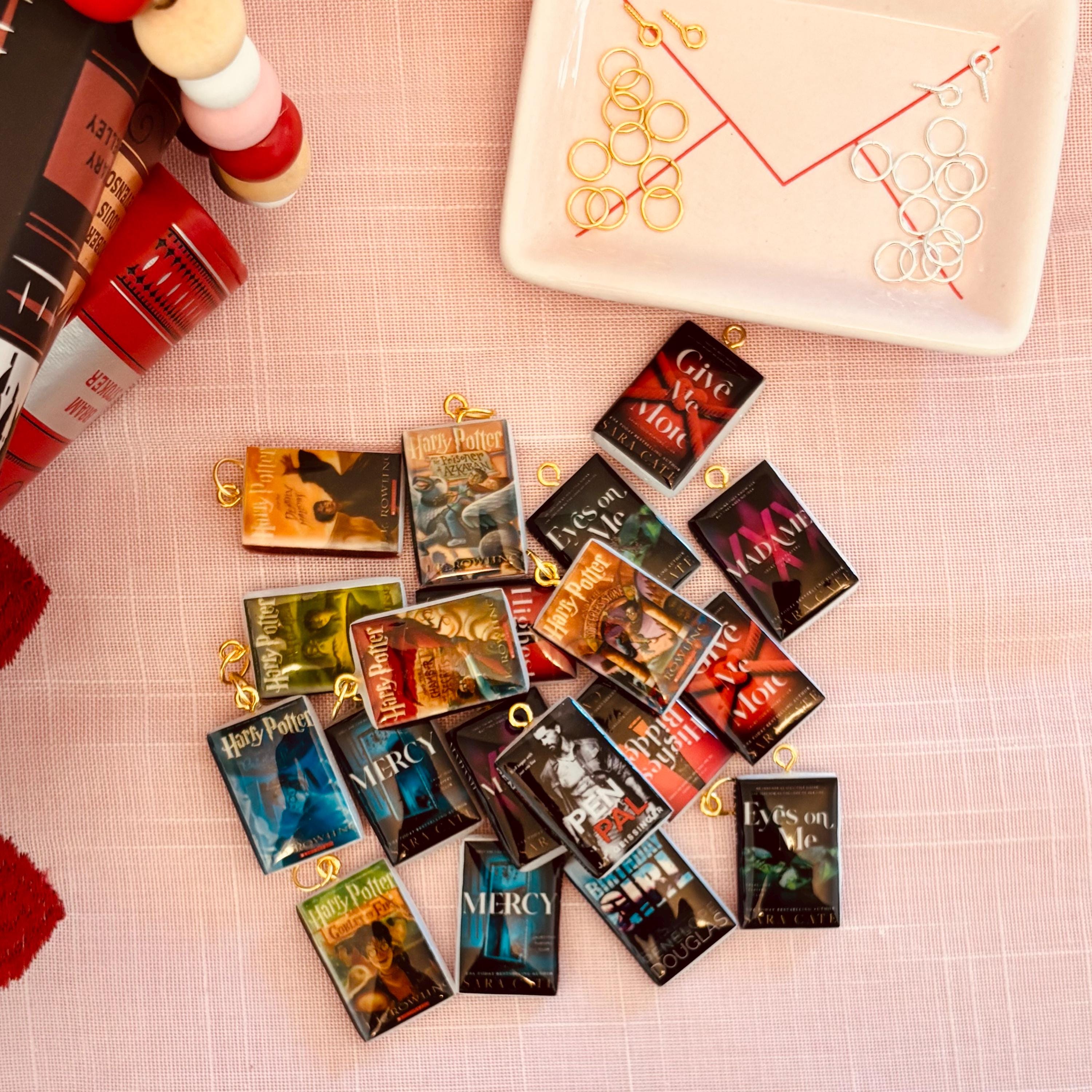 Custom Mini Book Resin Charm | Personalized Tiny Book Accessory (gold ...