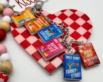 Emily Henry Mini Book Keychain | Resin Charms | Summer Reads | Funny Story | Beach Reads