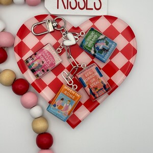 Sarah Adams Mini Books Keychain | Romance Reader Bag Charm | BookTok Accessory