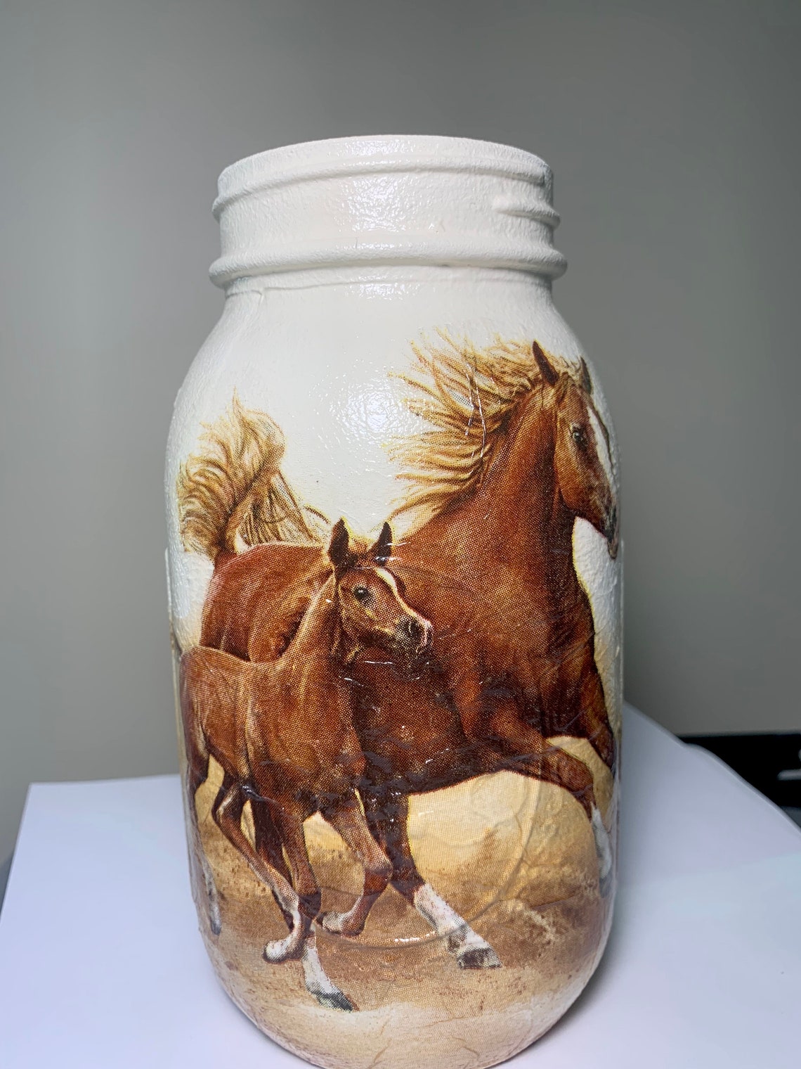 Horse Mason Jar Mason Jar Vase Mason Jar Centerpiece Etsy