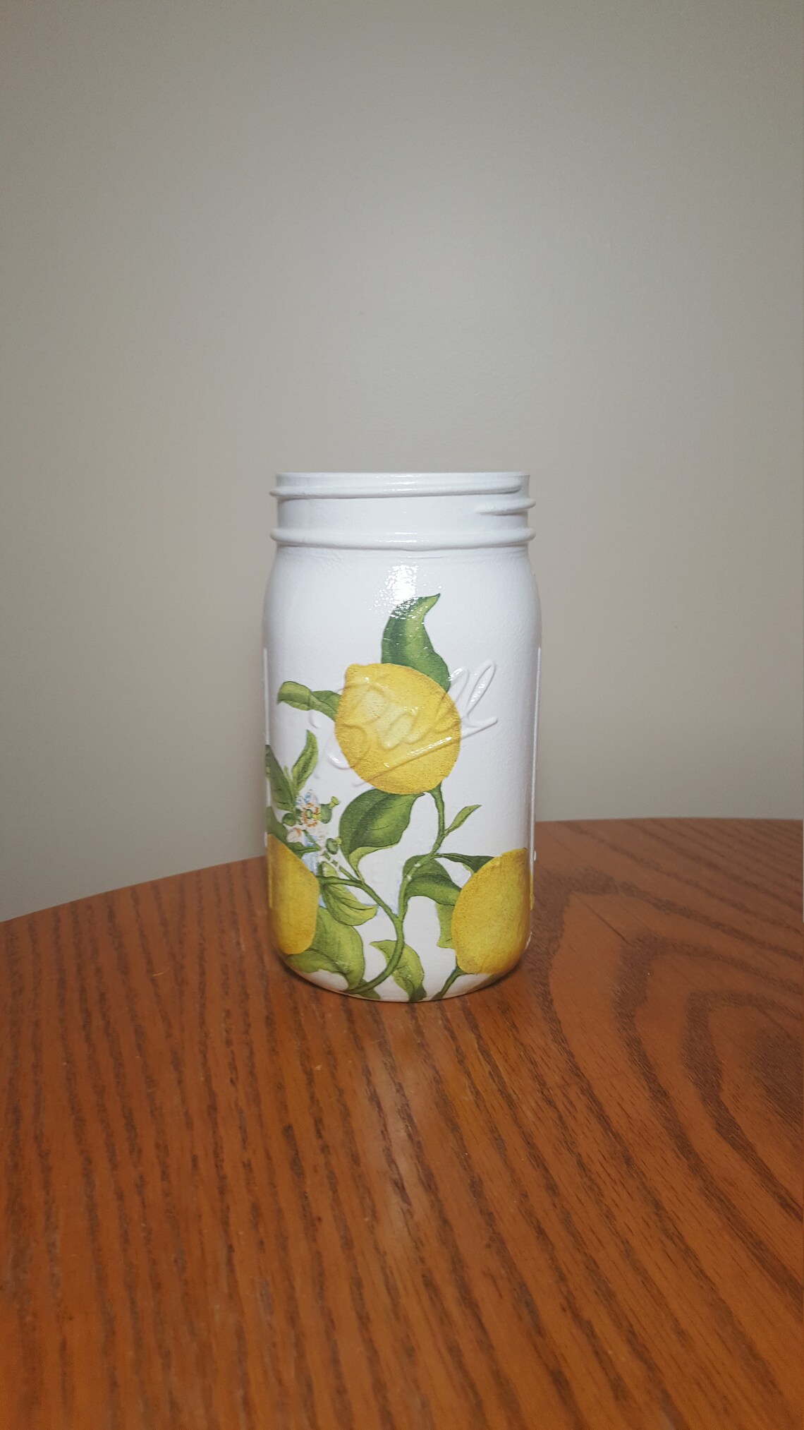 LEMON Utensil Holder and Wooden Spoon Lemon Kitchen Decor Etsy