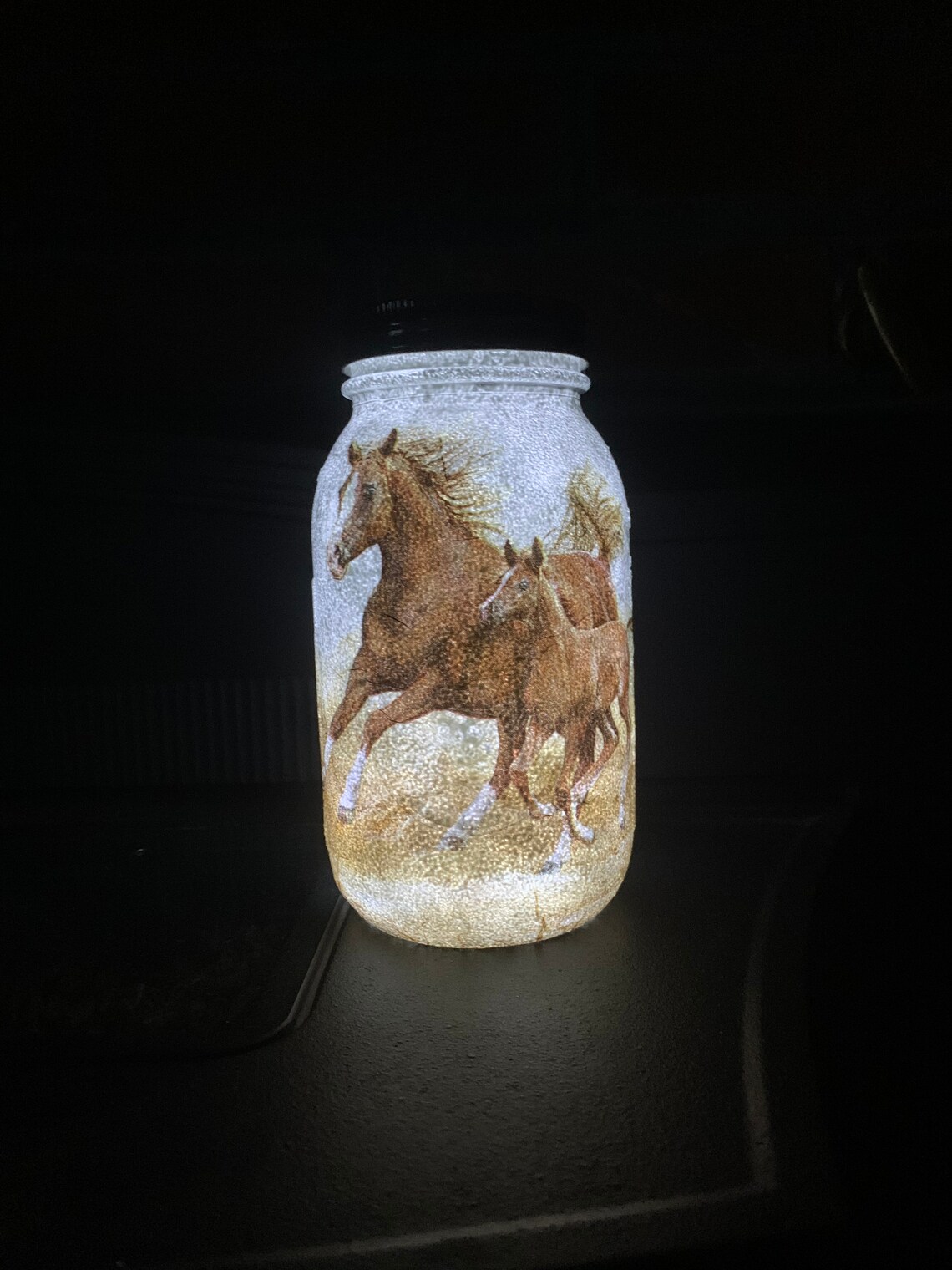 Horse Fairy Light Mason Jar Light Horse Light Night Light Etsy