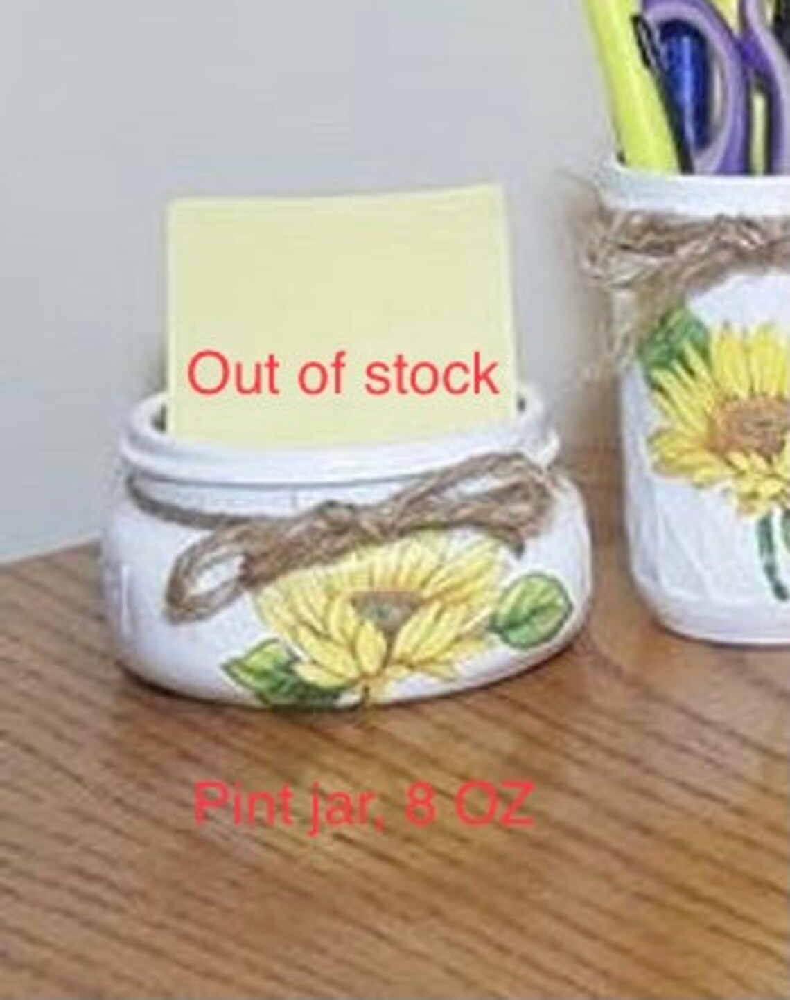 Sunflowers Office Desk Decor Set Desk Organizer Office Etsy
