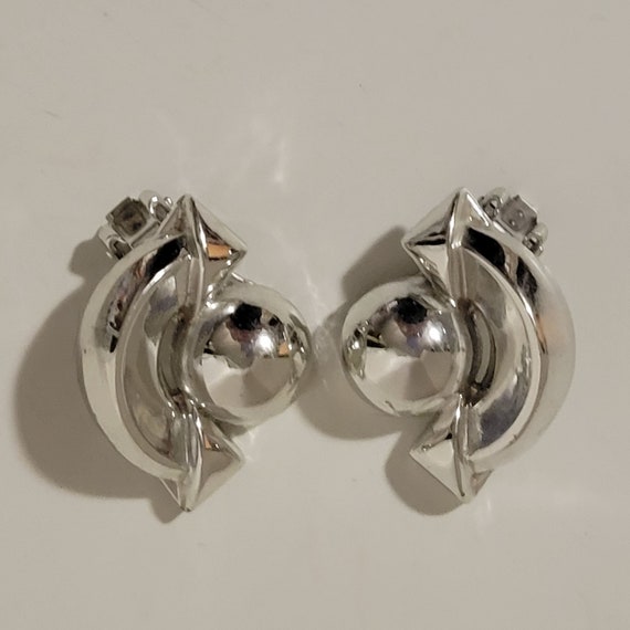 Vintage statement earrings clip Gem