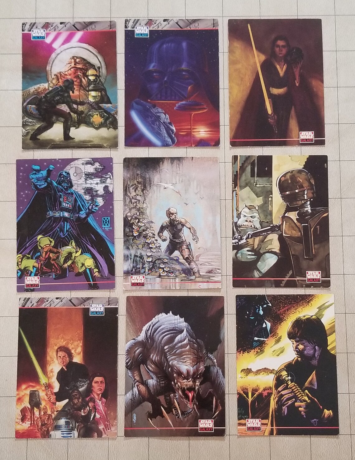 13 Star Wars Galaxy Trading Cards by Topps 1994 Etsy UK