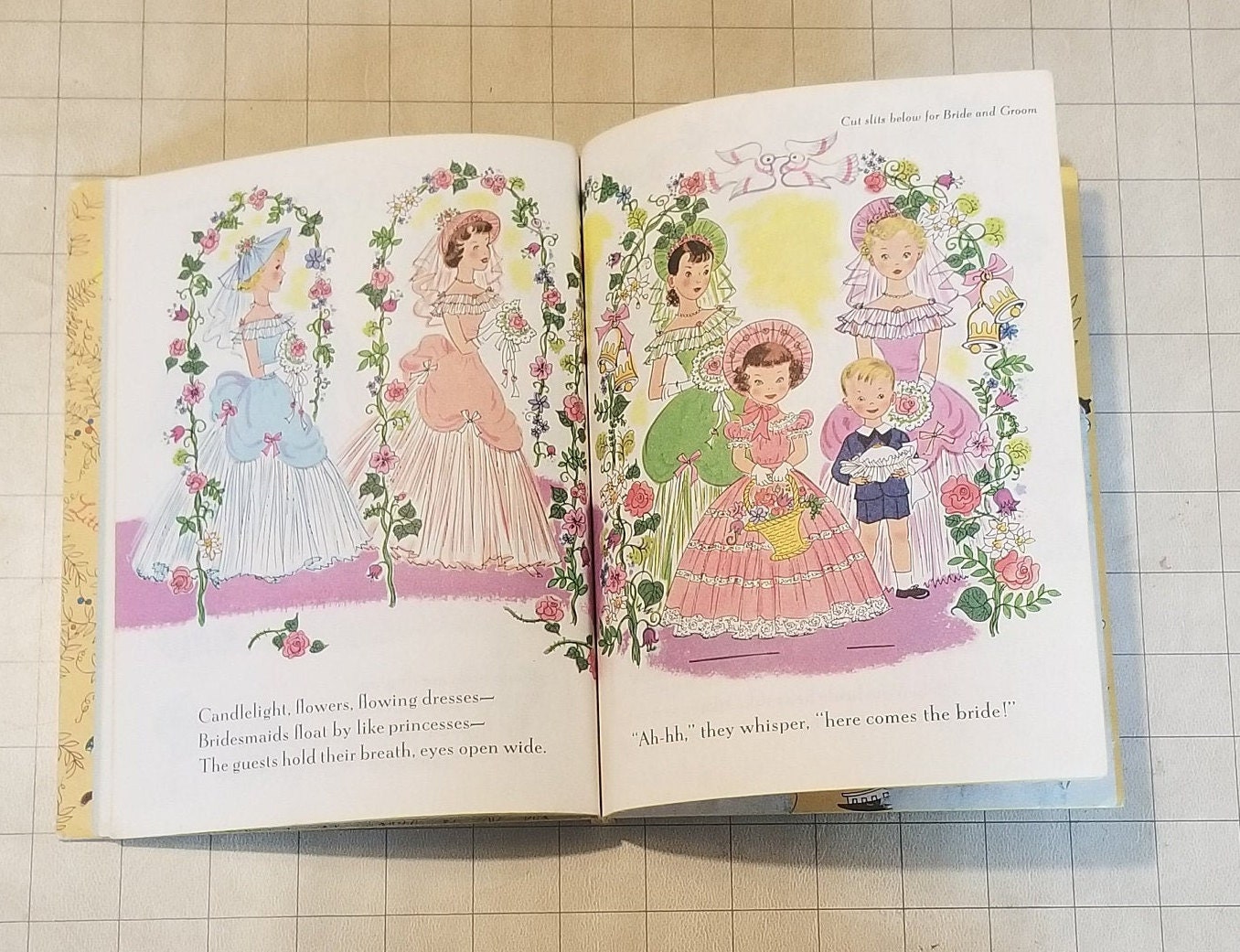 The Paper Doll Wedding Little Golden Book 1954 First Etsy