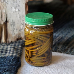 Pickled Garlic Scapes, small batch dill pickles