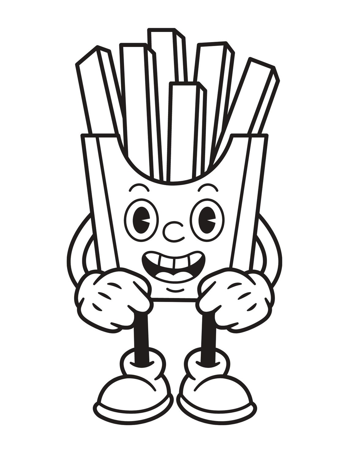 Fast Food Cartoon Coloring Pages 10 Printable Pages Etsy