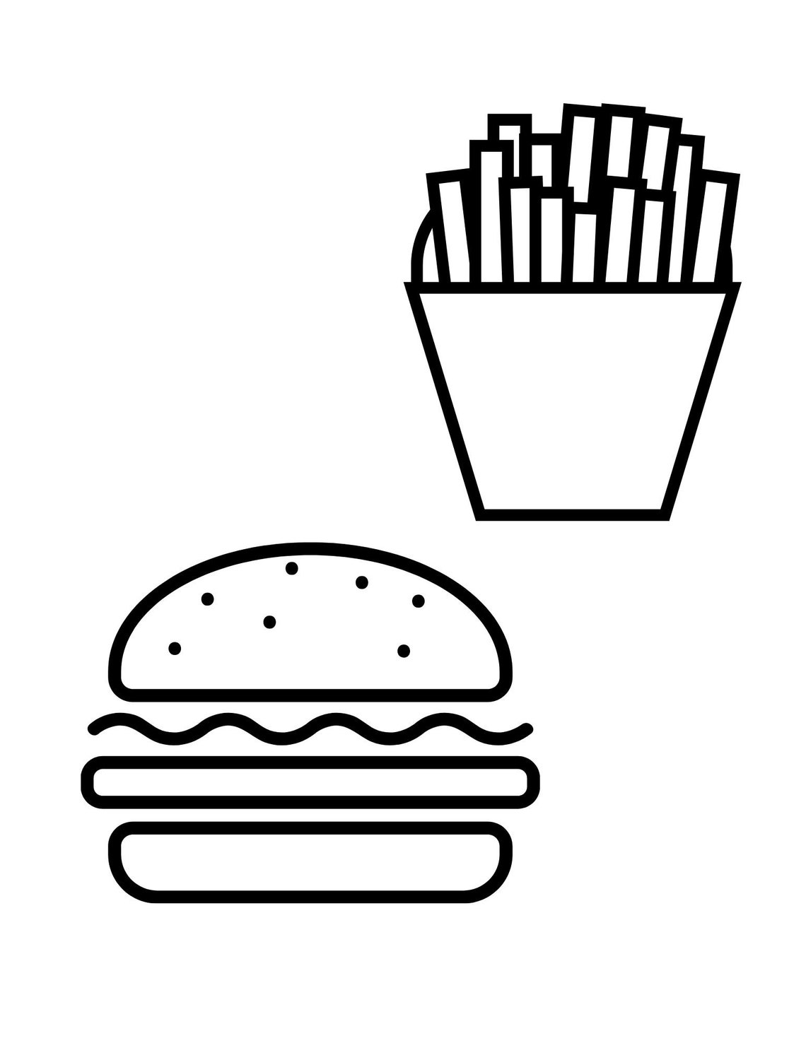 Fast Food Coloring Pages 10 Printable Pages Etsy
