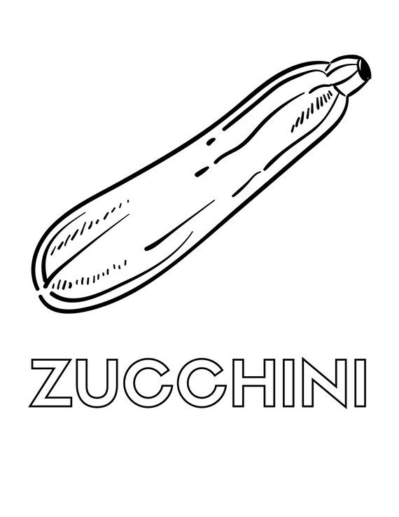 Zucchini Coloring Page