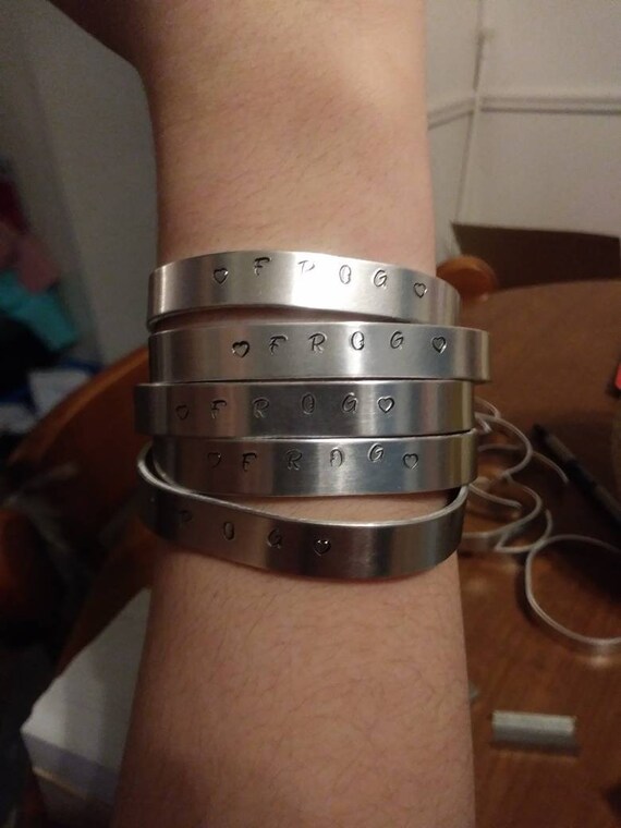 Metal Hand Stamped Bracelet
