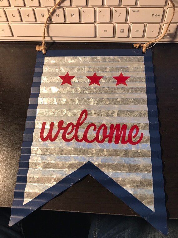 Metal Welcome Sign