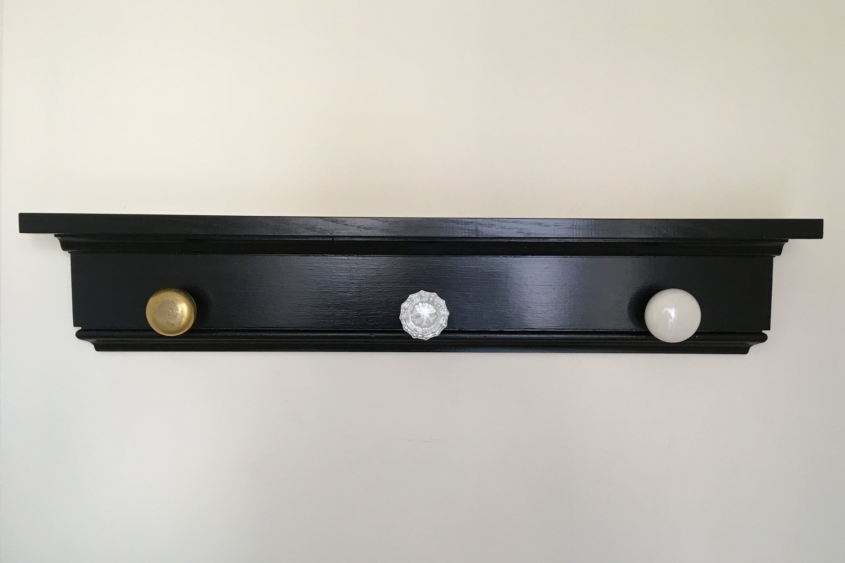 Antique Door Knob Coat Rack made from vintage glass Etsy