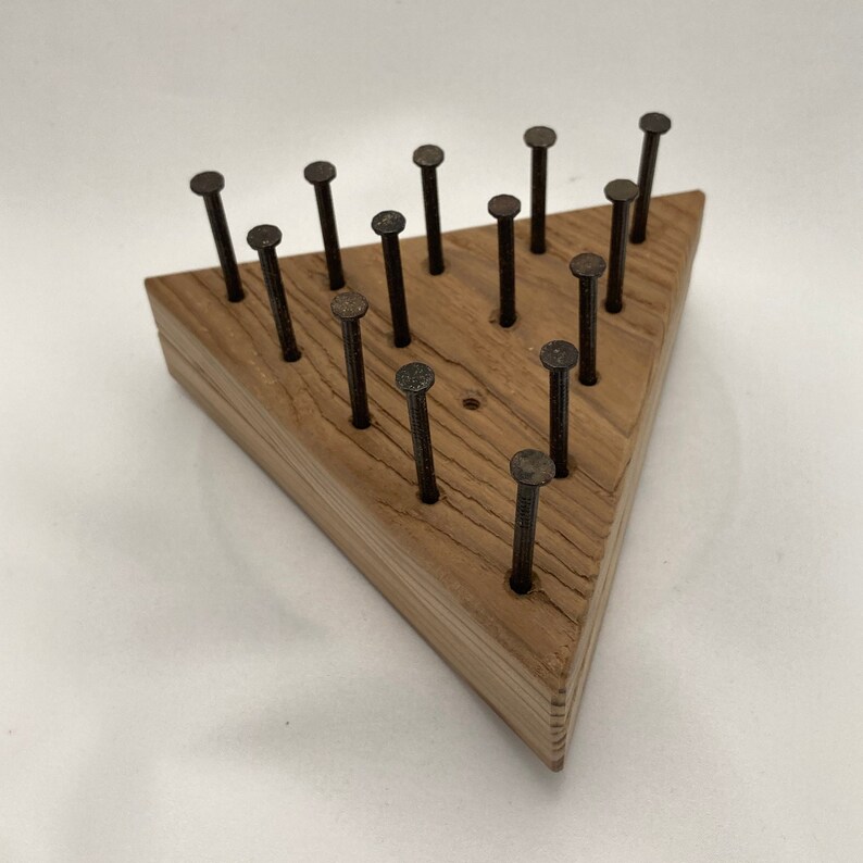 Peg Solitaire Cracker Barrel Puzzle Handmade Wooden Game Etsy