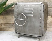 Industrial Bedside Table Vintage Retro Nightstand Metal Side Cabinet Room Storage Shelf Cupboard Unit Safe Style Rustic Plant Lamp Stand